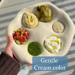 Load image into Gallery viewer, Creative Multi-grid Cream Snack Plate
