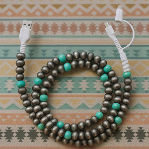 Bohemian Style Handmade Beaded Data Cable