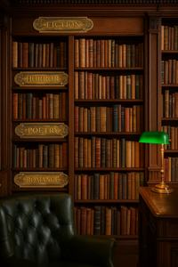 Retro style metal book classification board