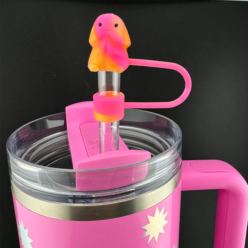 Creative Cartoon Straw Decorative Cover