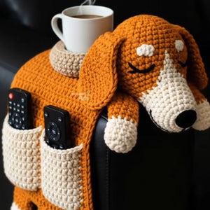 🐶 Handmade Crochet Multifunctional Dog Sofa Armrest Pad