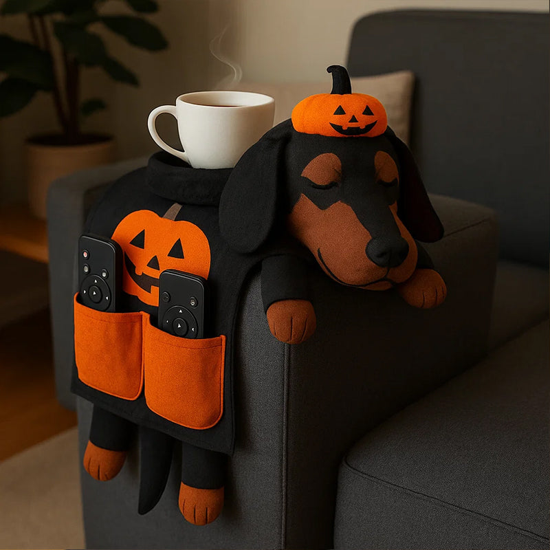 🧡 Halloween Corgi Sofa Organizer – Cozy Chaos Controller in Costume! 🎃