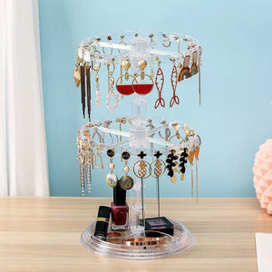 Multi-Layer Rotating Jewelry Storage Rack