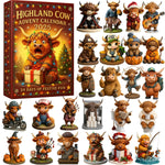 Load image into Gallery viewer, 🐮Highland Cow Advent Calendar 2025🎄✨ - 3D Handmade Highland Cow Doll(24Pcs)
