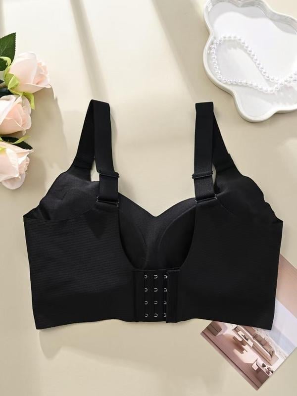 🎁Women's Ribbed Push Up Adjustable Wireless Bra